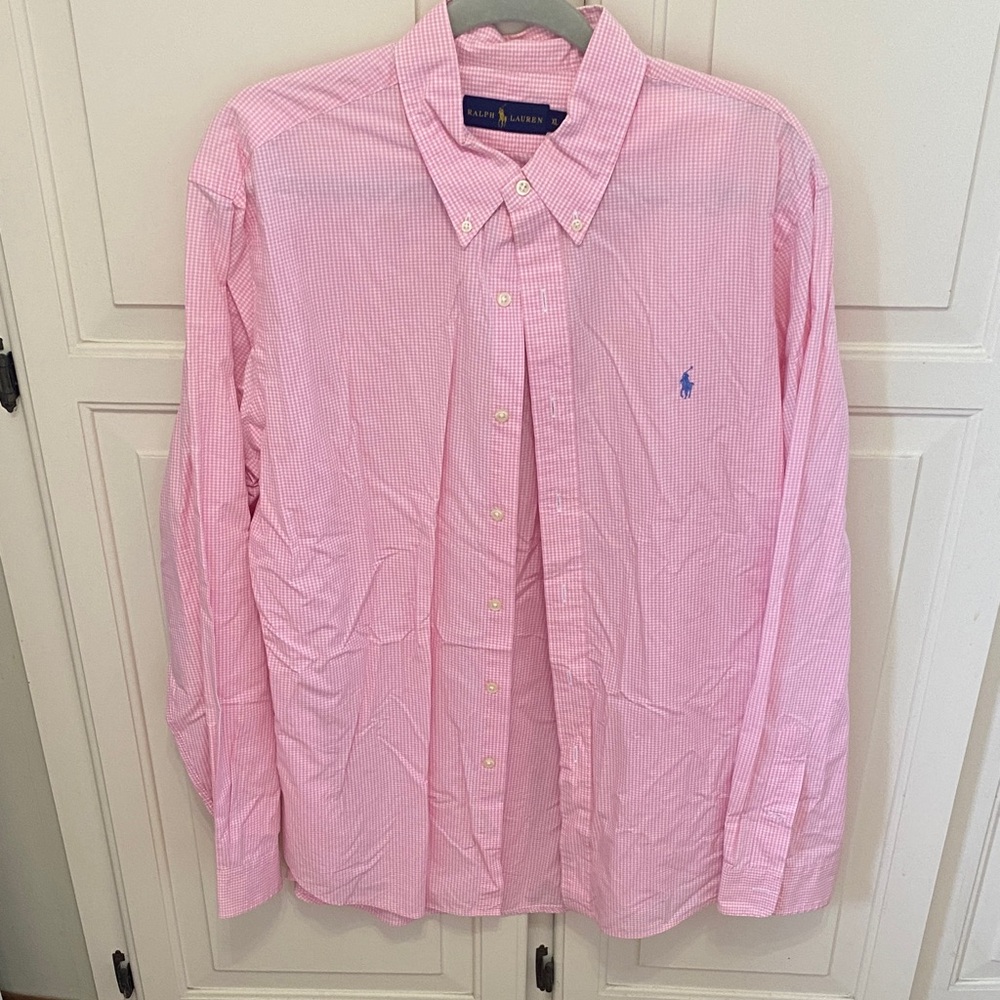 Ralph Lauren Pink mini checkered Men's Shirt
